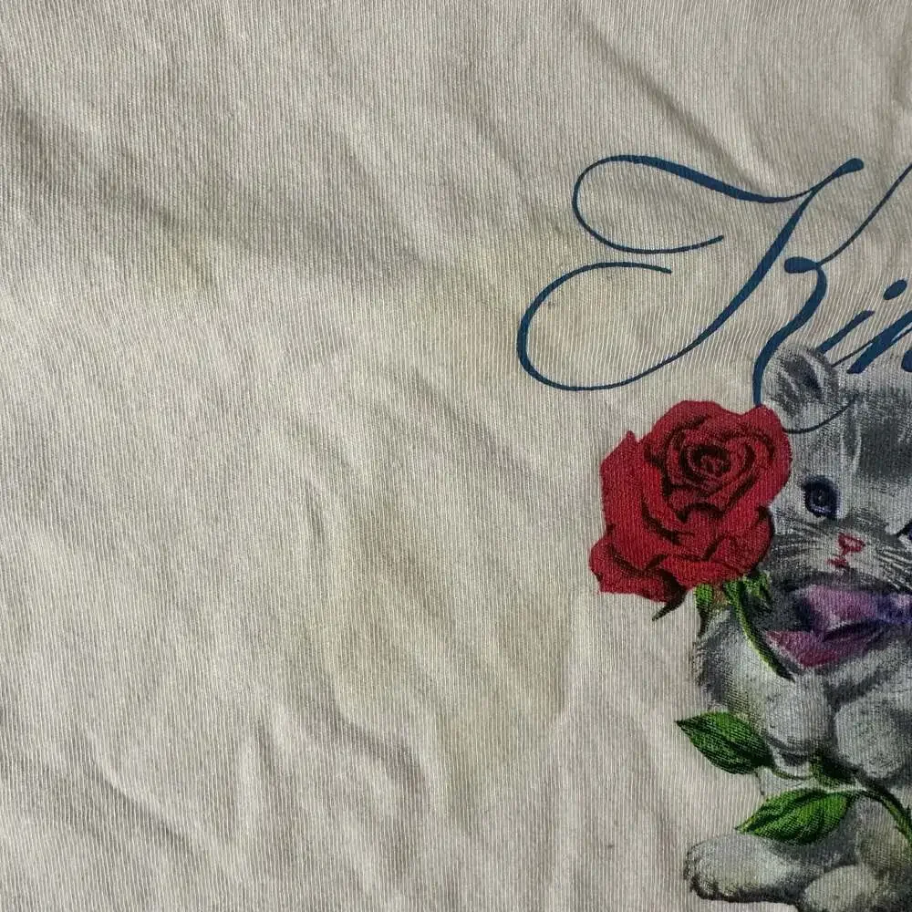 Could've Been Kindly Back Off Kitten with Rose Graphic T-Shirt